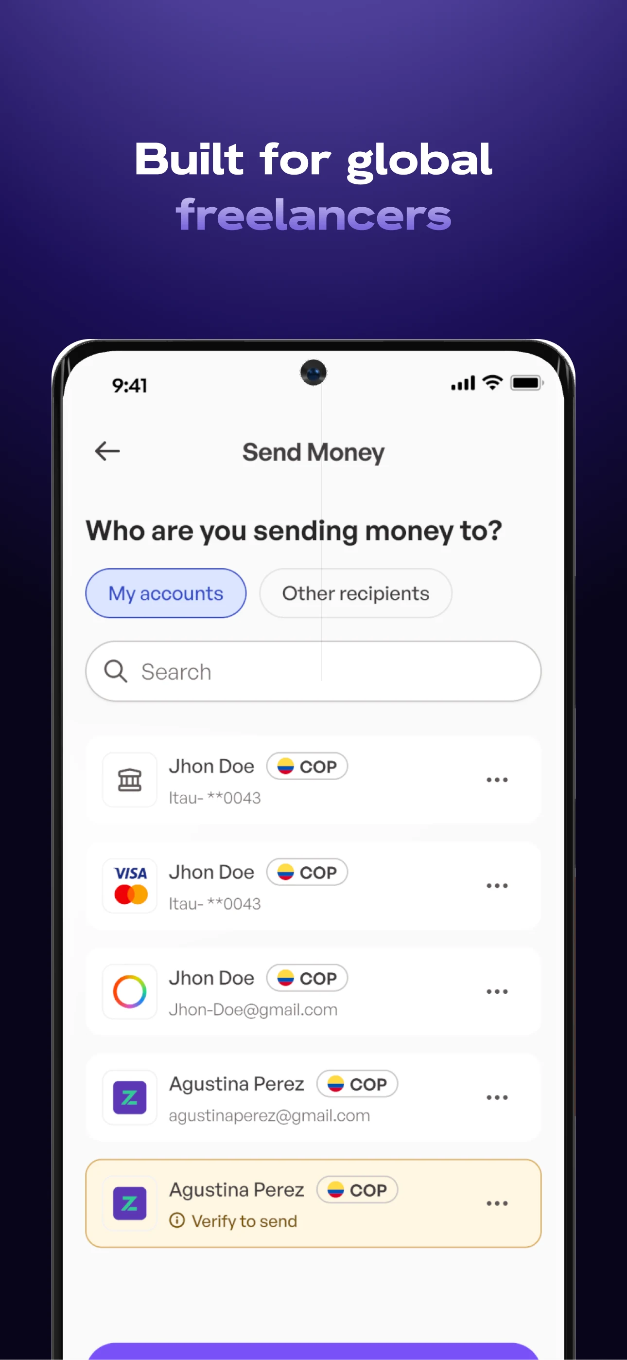 Ontop - Global Account screenshot
